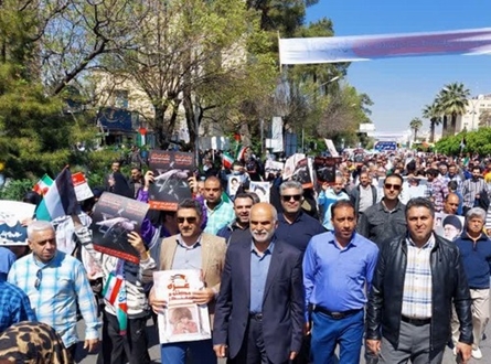 حضور مدیر عامل و کارکنان شرکت شهرکهای صنعتی فارس در راهپیمایی یوم الله روز جهانی قدس